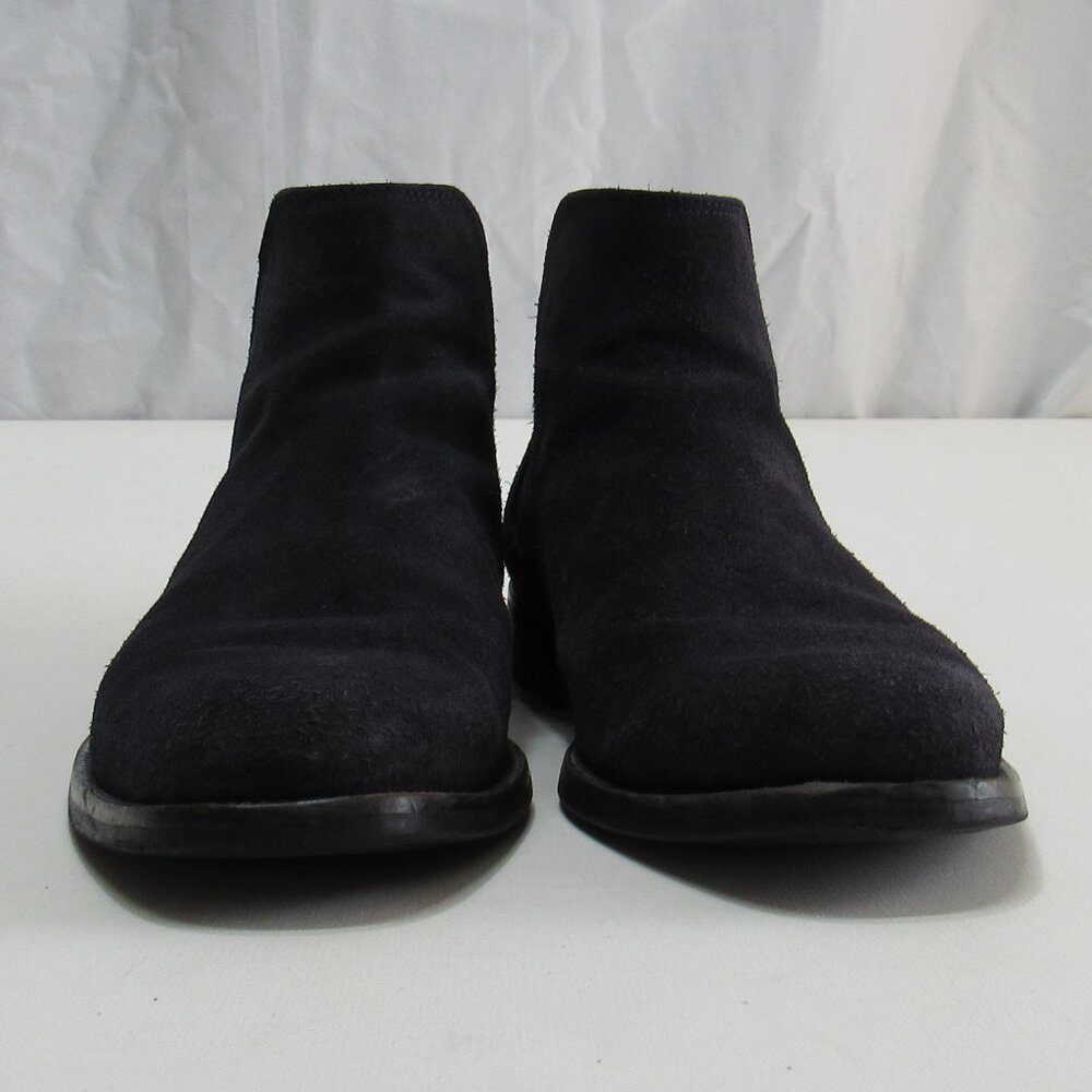 Aldo Men's Vianello Suede Chelsea Boots Size 9  - Navy Closed Square Toe Slip On - Picture 2 of 10